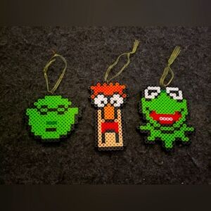 Perler Handmade Muppet Christmas Ornaments